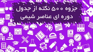 جزوه ۵۰۰ نکته از جدول دوره ای عناصر شیمی