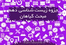 جزوه زیست دهم از یاخته تا گیاه , جذب و انتقال مواد در گیاهان