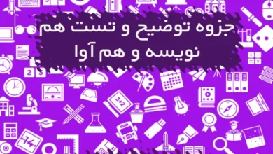 جزوه توضیح و تست هم نویسه و هم آوا