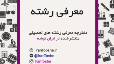 جزوه معرفی انواع رشته های تحصیلی